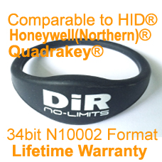 Printable Proximity Wristband-34bit N10002 Honeywell (Northern) Quadrakey